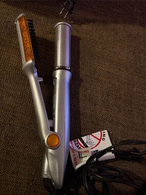 Instyler Silver and Amber Hair Straightening Brush